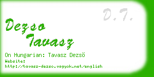 dezso tavasz business card