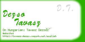 dezso tavasz business card